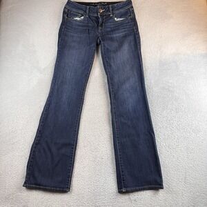 American Eagle Slim Boot Jeans Womens Size 10L Blue Dark wash Denim Boho